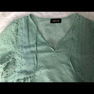 Mint Green fab’rik blouse
